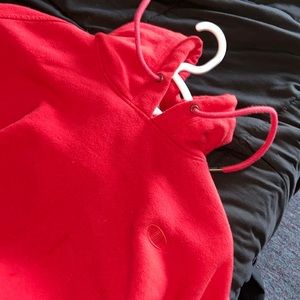 Red champion hoodie